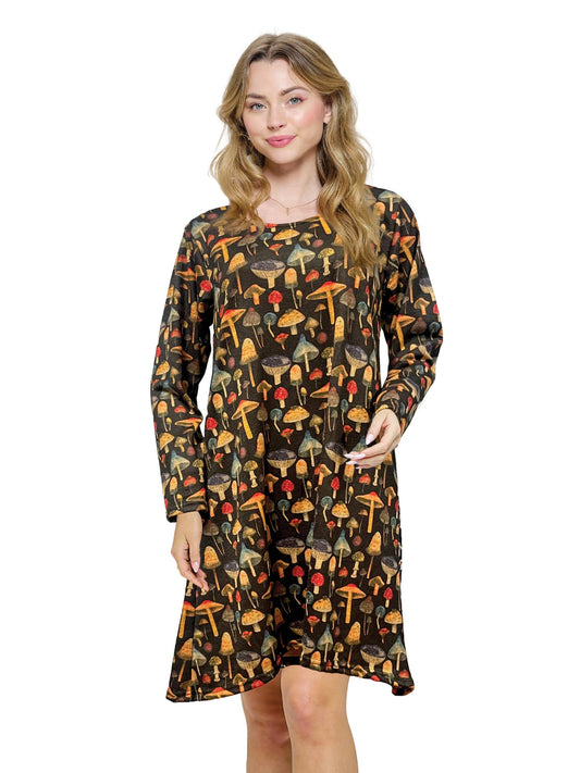 Boho Nature Mushroom Dress