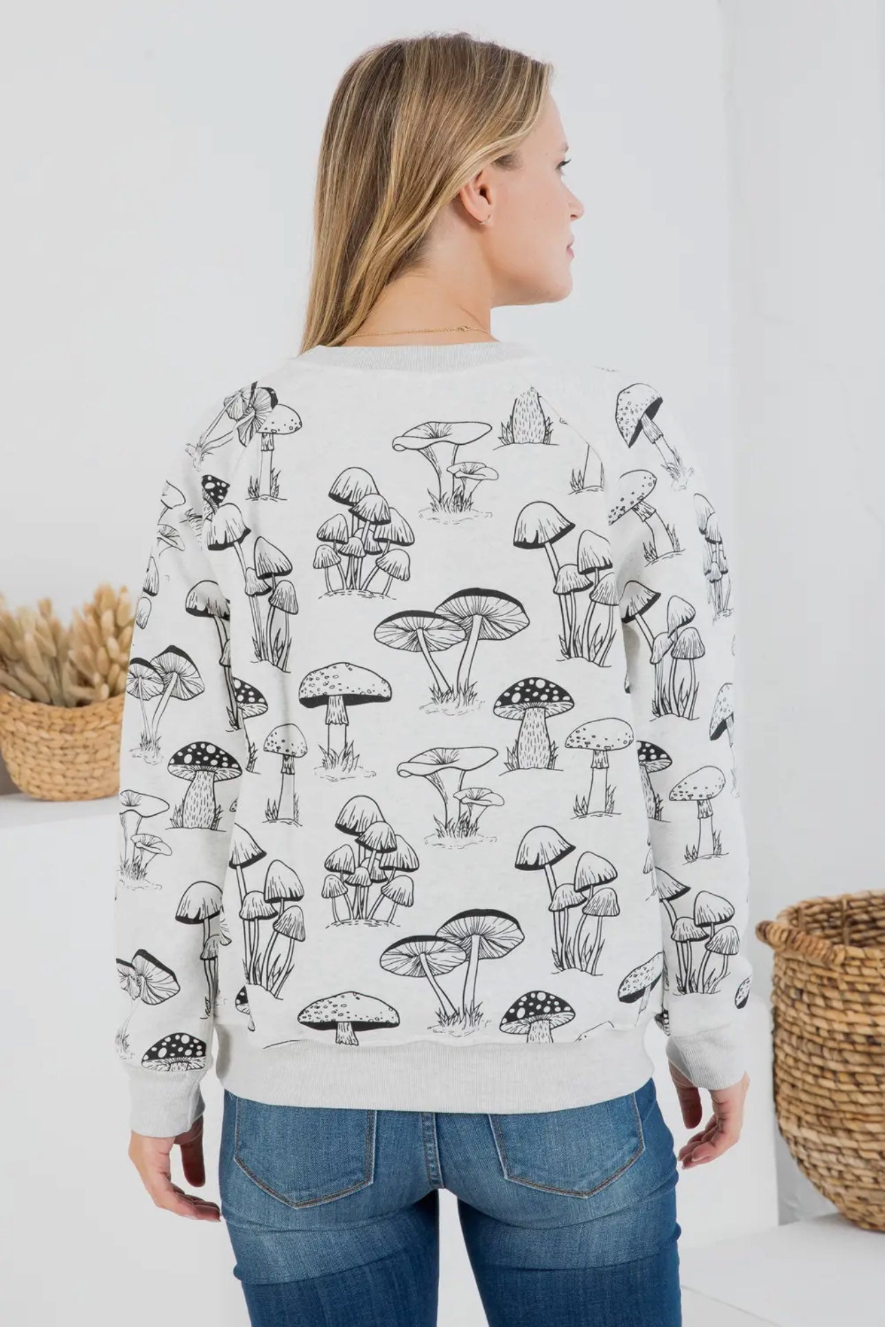 Mushroom Print Sweatshirt image 2