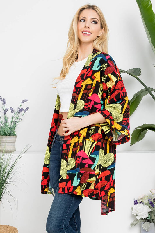 Whimsical Mushroom Kimono