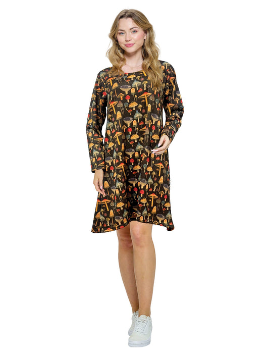 Boho Nature Mushroom Dress