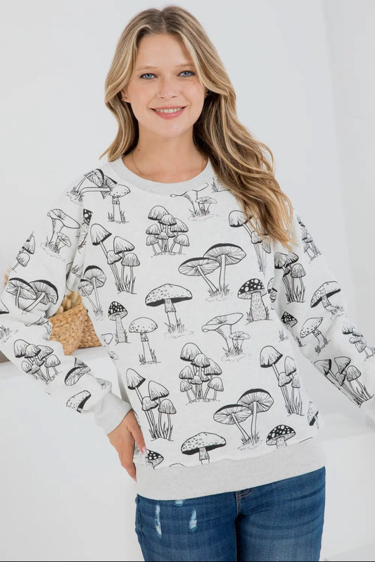 Mushroom Print Sweatshirt image 0