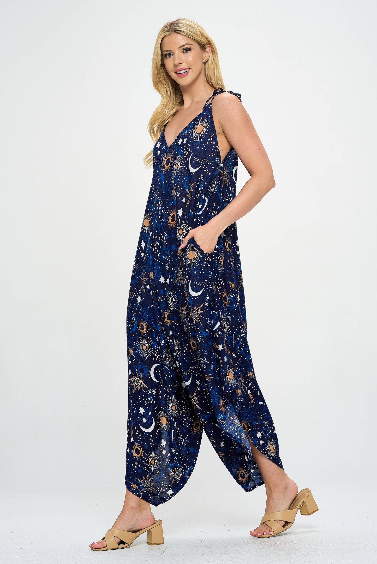 Galaxy Print Jumpsuit