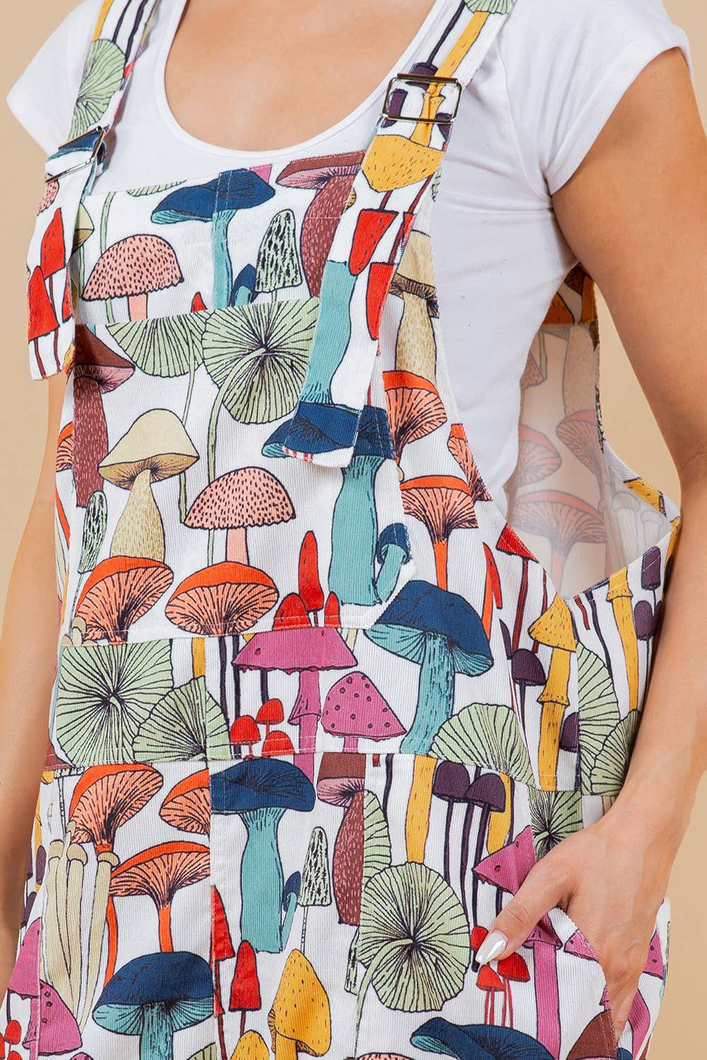 Whimsical Mushroom Plus Size Overall