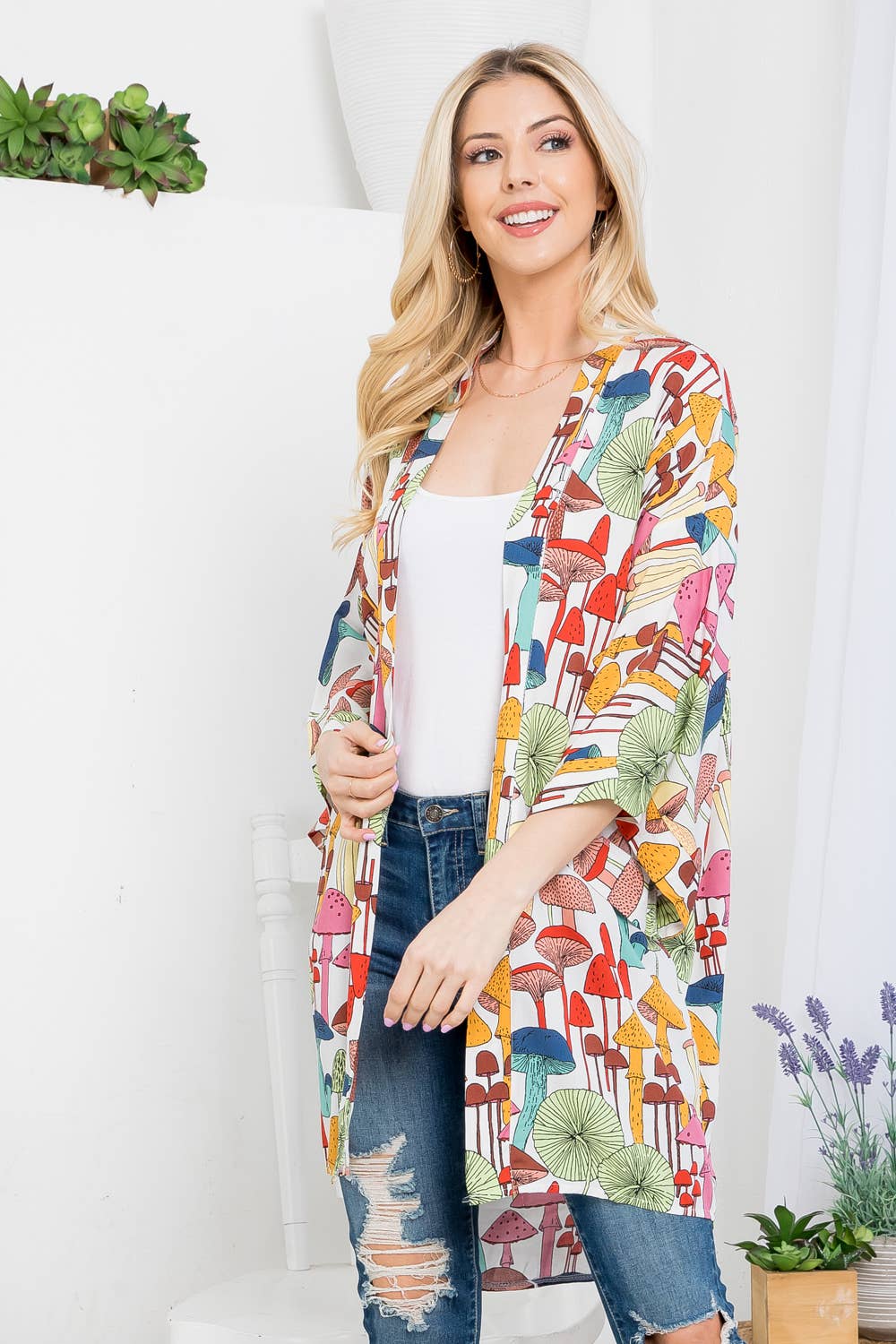 Colorful Mushroom Kimono