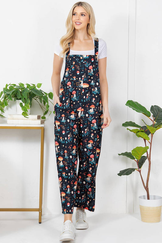 Dreamy Mushroom Corduroy Overall