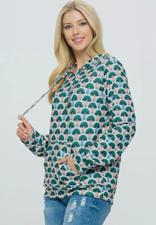 Mushie Print Hoodie with Pocket image 0