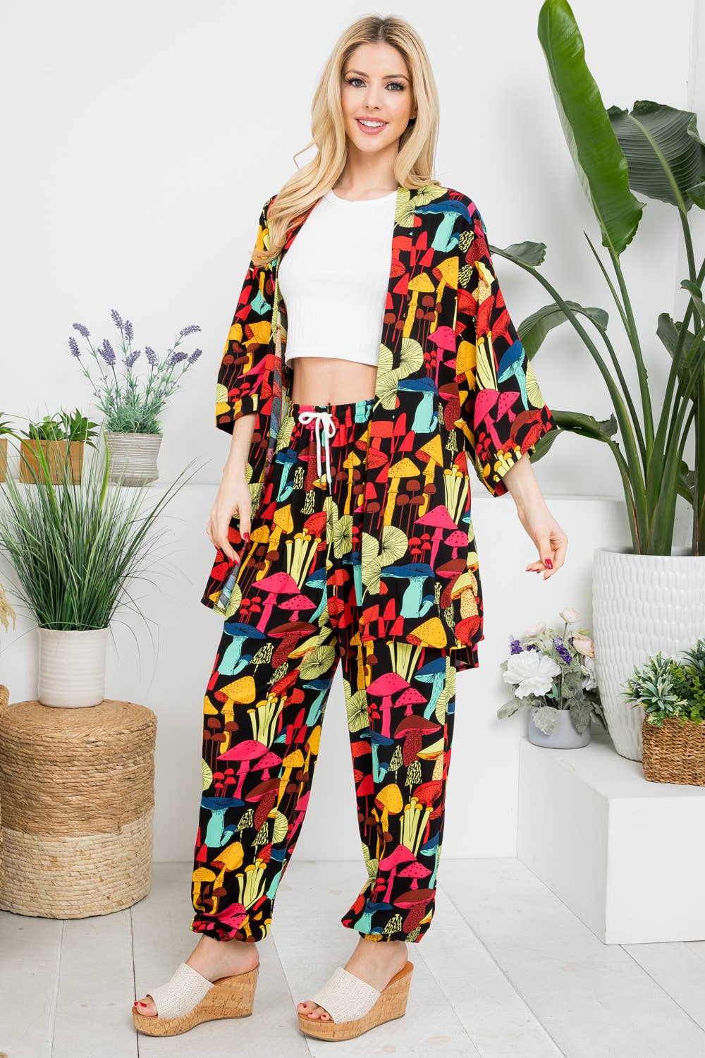 Whimsical Mushroom Kimono