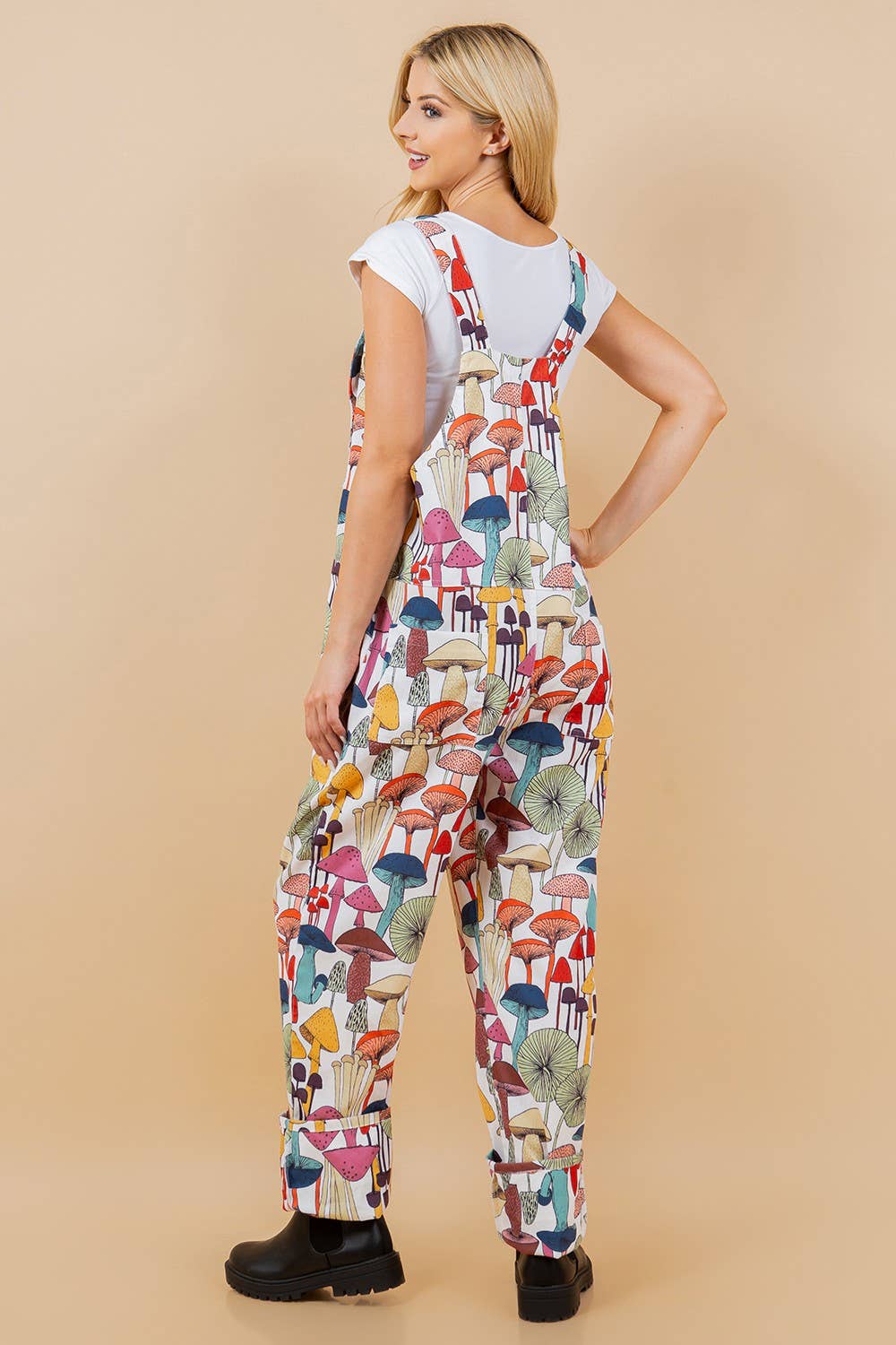 Whimsical Mushroom Plus Size Overall