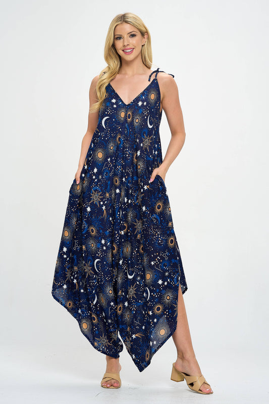 Galaxy Print Jumpsuit