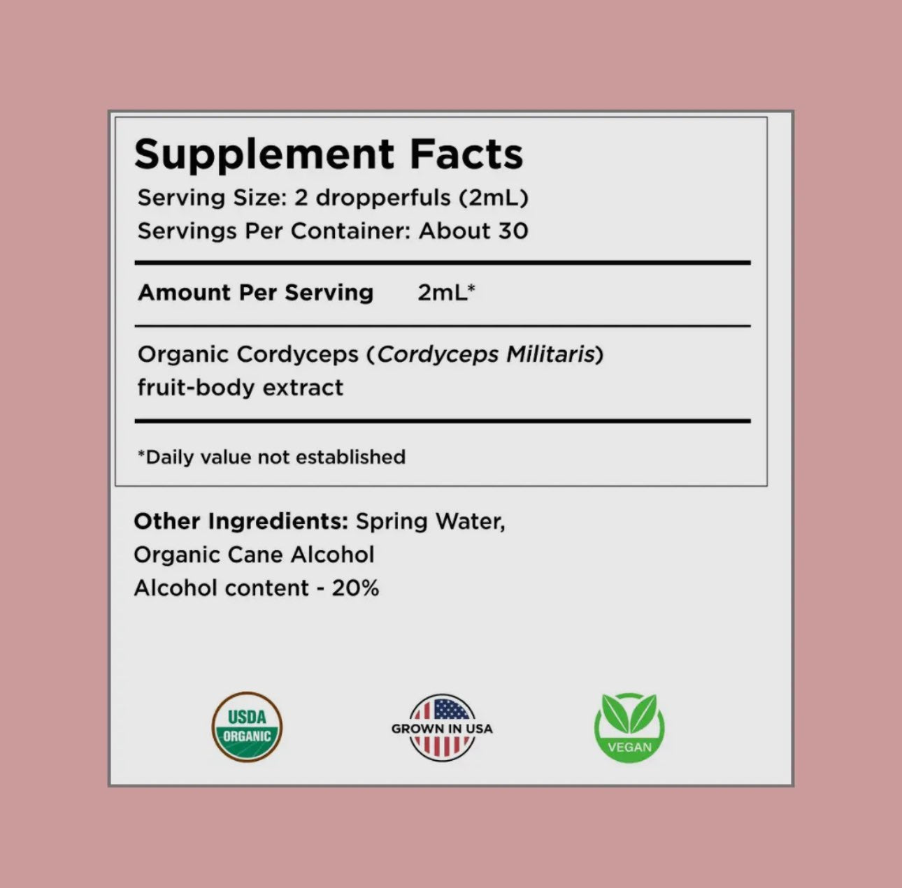 ⚡ Organic Cordyceps Mushroom Tincture - Energy